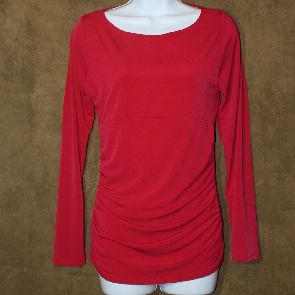 Charlie B Collection NWT Blouse Cranberry